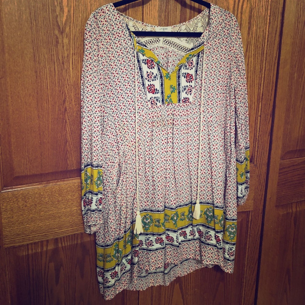 unique long sleeve relaxed dress